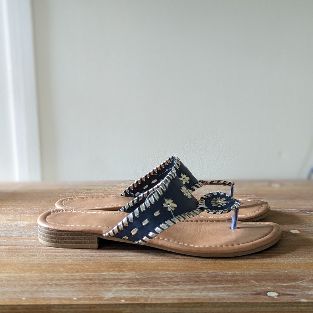 Navy & Silver Sandals - Picture 7 of 10